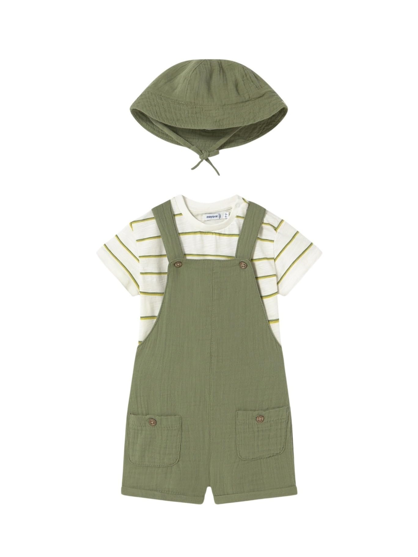 Mayoral Conj. Peto bambula 3 Piezas para bebé niño 18 Meses (86cm)