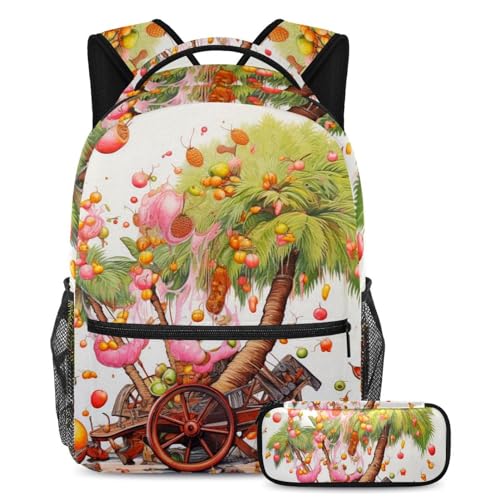 Sac à dos et trousse Ramadan multicolore pour étudiants amateurs de traditions