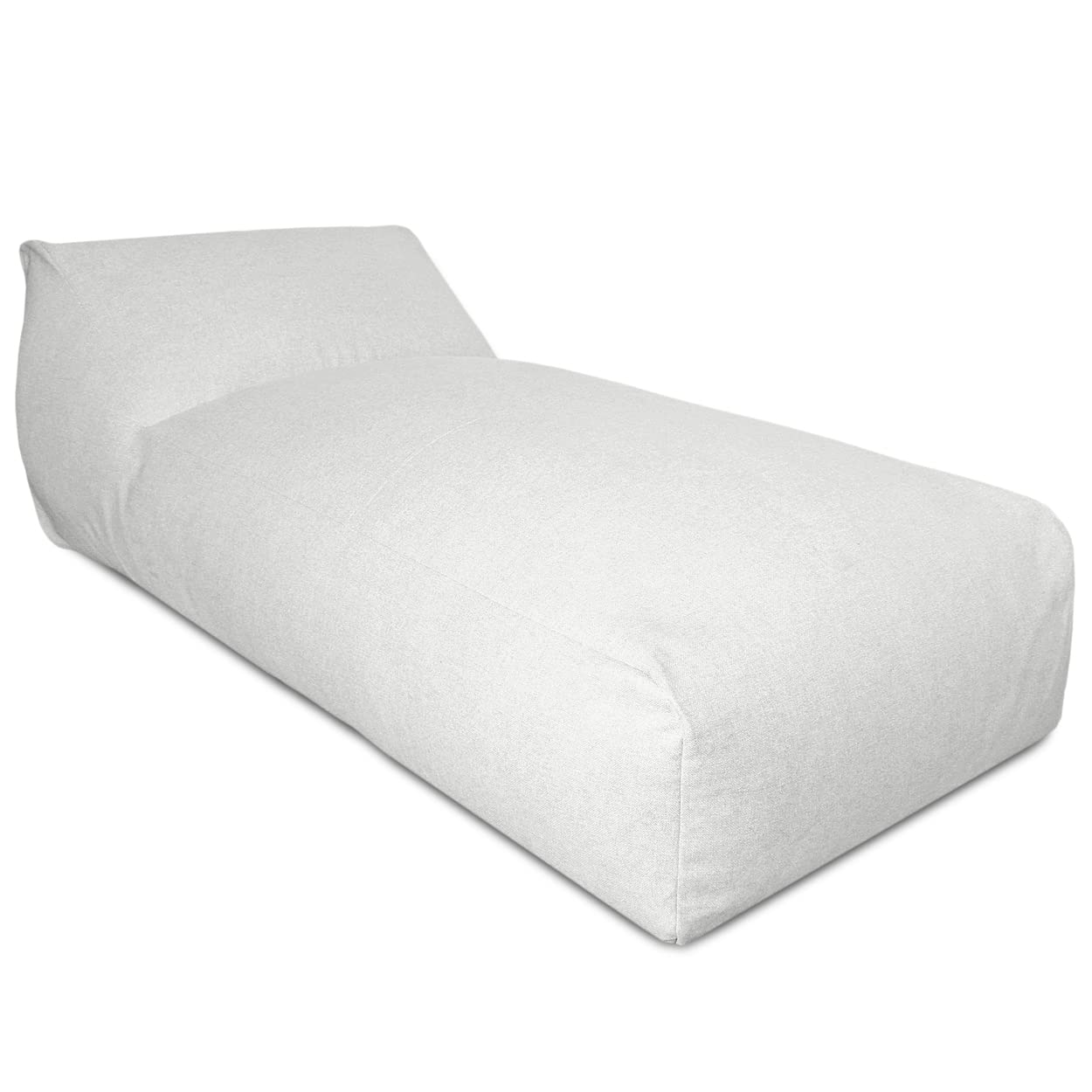 Deshome - Pouf lettino prendisole da esterno sfoderabile - Puff poltrona sacco outdoor idrorepellente con imbottitura, chaise longue design Grigio luce