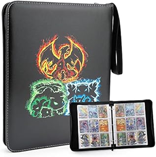 Sovinia Card Binder Compatible with TCG Cards, 720 Pockets Trading Card Album Binder Games Collection Binder Card Holder Storage Carrying Case, Fit for Trading Cards, Yoto, Skylander