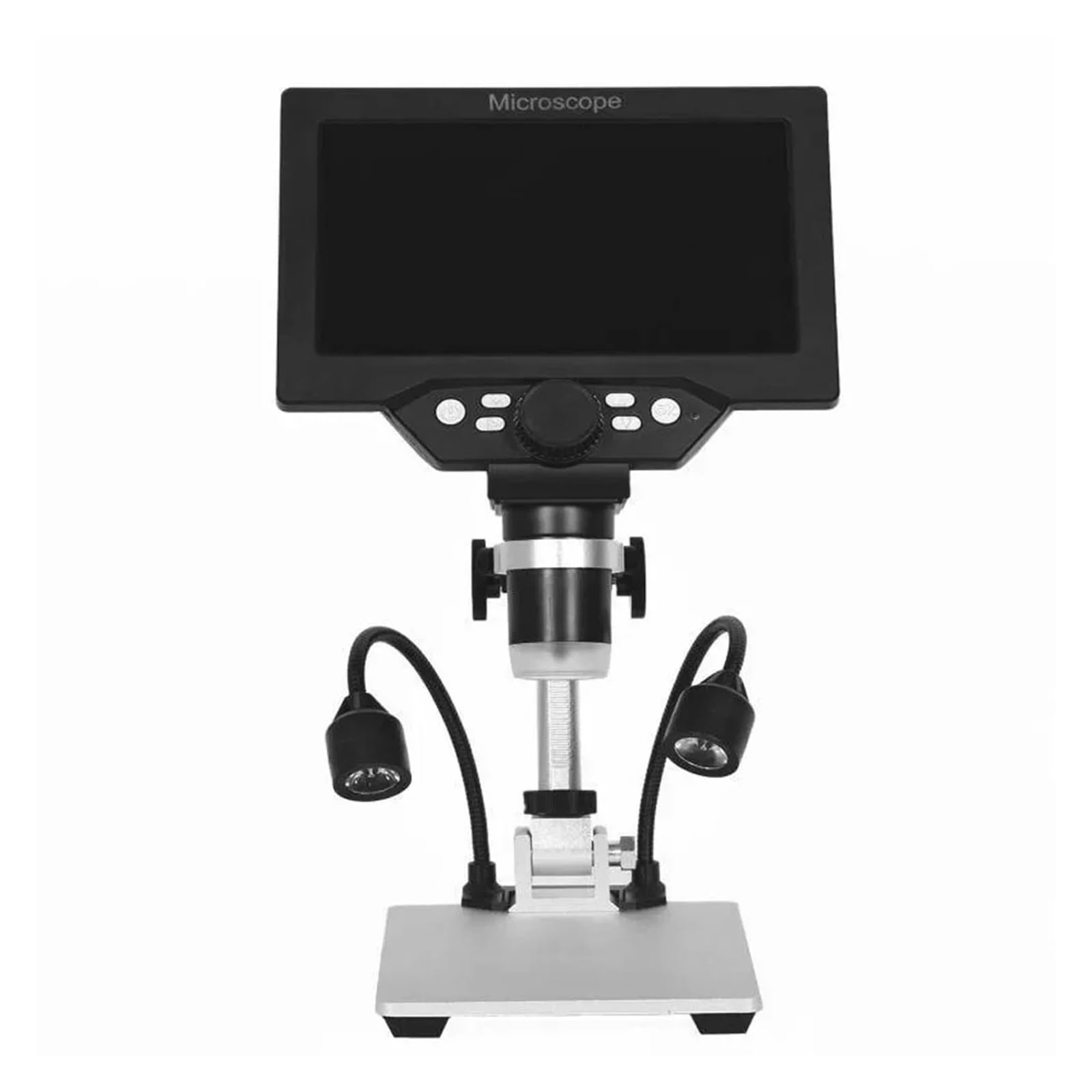 G1200 7-Inch Digital Microscope 1200x Continuous Zoom HD 12MP Industry Adjustable Stand Built-in Battery Magnifier(G1200)