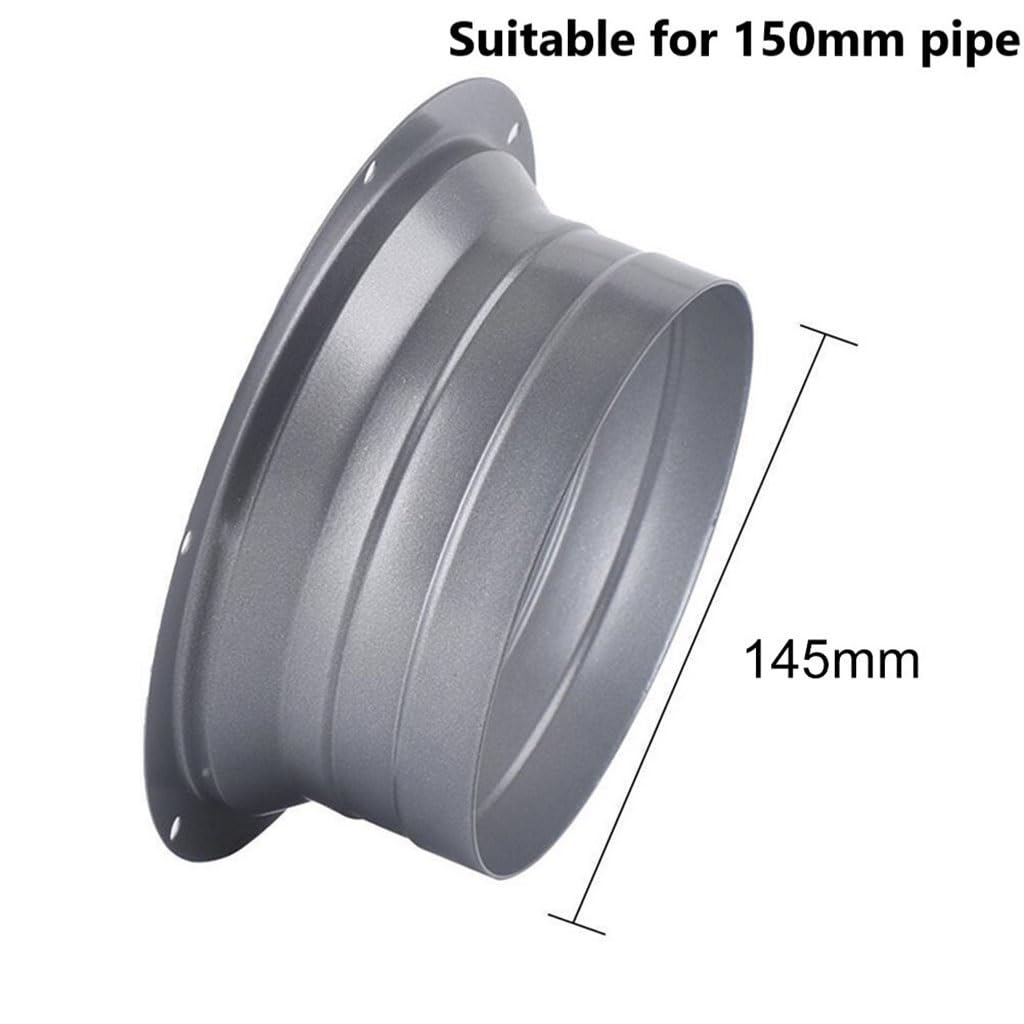 Wytrzymałe metalowe złącze wentylacyjne z kołnierzem - odporny na przeciek adapter kanałowy - wiele (100 mm)