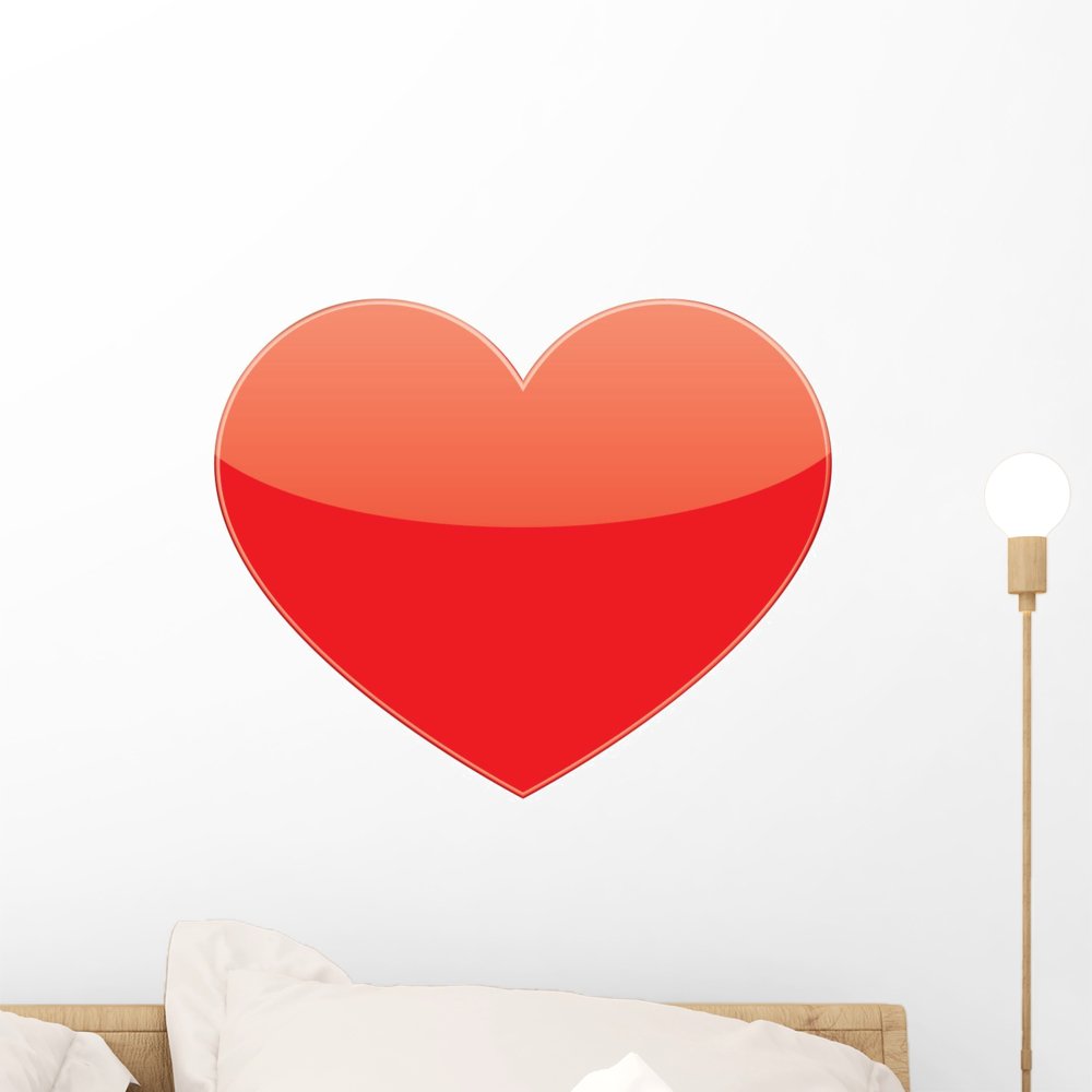 Amazon.com: Wallmonkeys Vector Love Red Heart Wall Decal Peel and