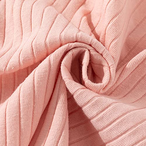 Toddler Baby Girls Ribbed Knit Cardigan Long Sleeve V-Neck Bow Button Coat Fall Winter Solid Jacket with Pocket3