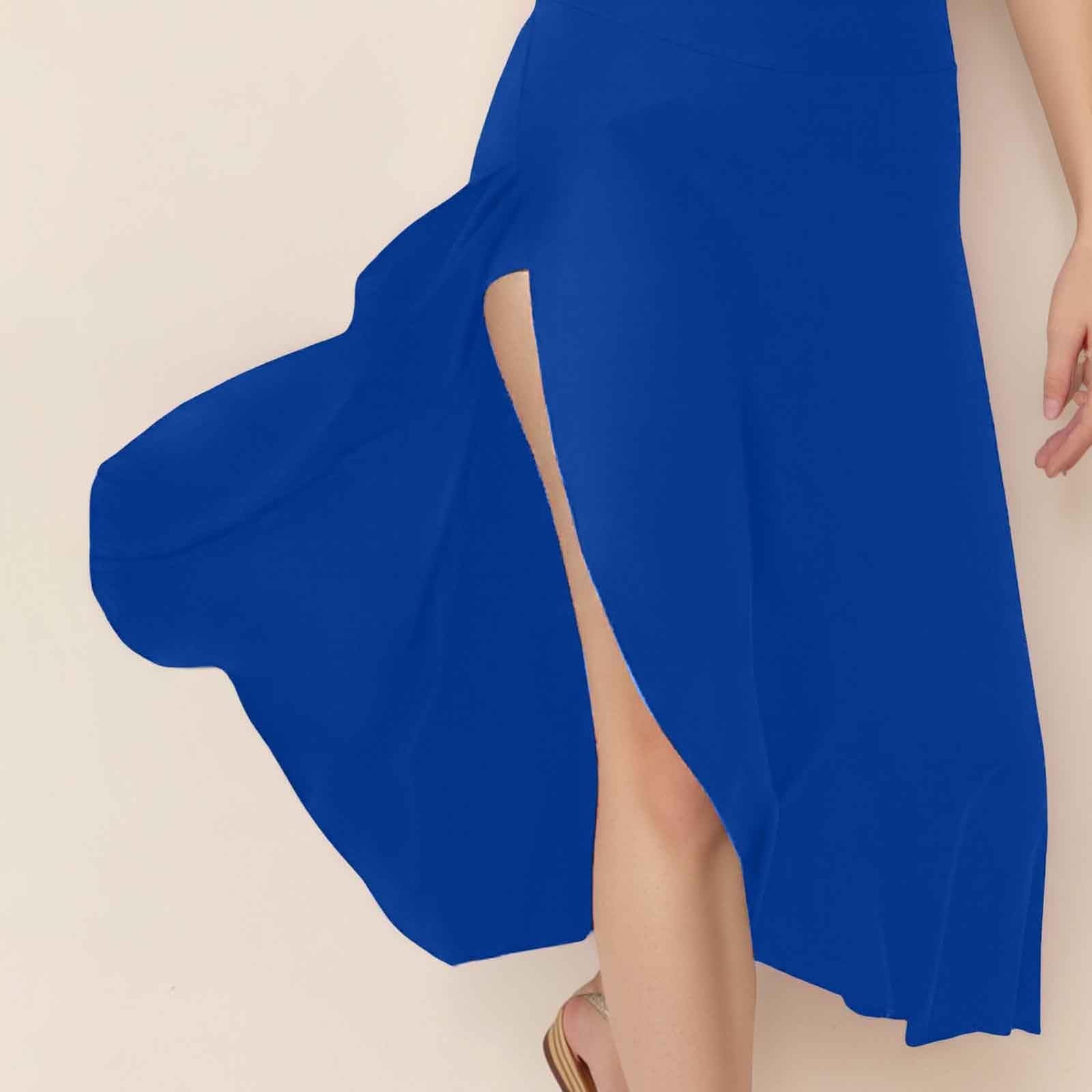 Moda Damska Solidna, Elegancka, Wzburzona, Długa Sukienka Sportowa Wysokim Stanem