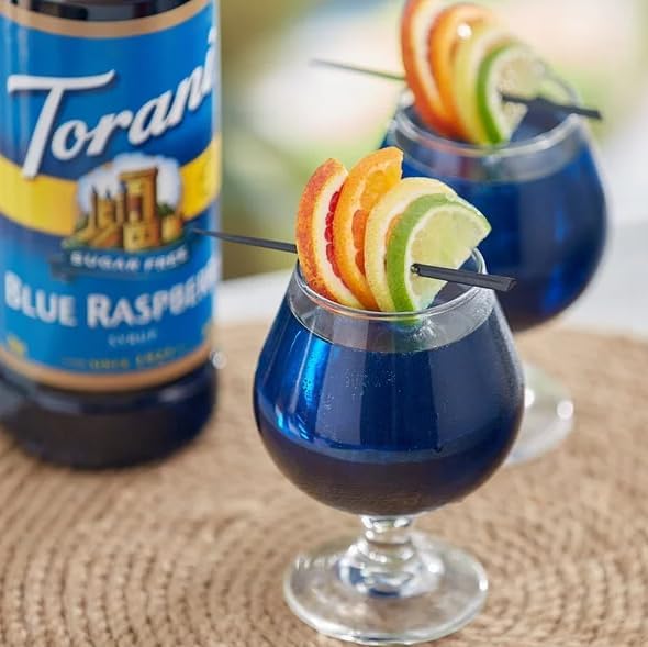 Torani Sugar Free Syrup, Blue Raspberry, 25.4 Ounce (Pack of 1)