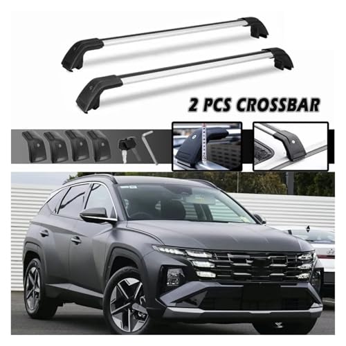 Barres transversales SHANSHAN en alu noir et argent pour Tucson