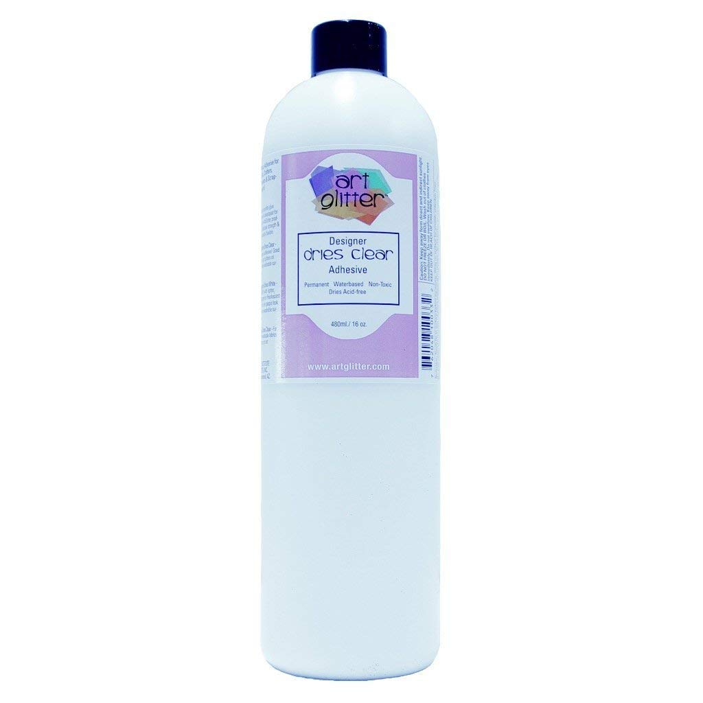 Art Glitter Dries Clear Adhesive Glue 16 OZ Flat Cap (1)