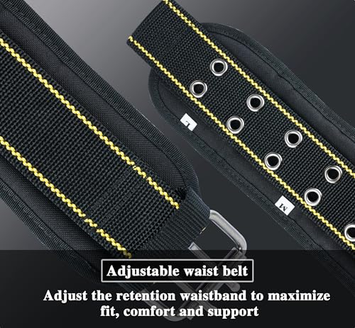 Image of MELOTOUGH Padded Tool Belt for Men with handle strap, Heavy Duty Work Belt with D ring, Adjustable Waist 36 inch-47 inch for Electrician (Work Belt Suspenders Not Included)​