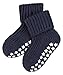 FALKE Babys Hausschuh-Socken Catspads Cotton, Baumwolle, 1 Paar, Blau (Darkmarine 6170), 74-80