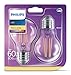 Produktbild Philips 8718696768587 A++, LED Classic 60W A60 E27 WW Cl ND 2BC/6, Glas, 6 watts, E27, klar, 6.0 x 6.0 x 10.4 cm