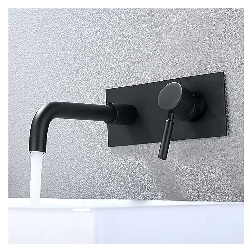 Robinet de salle de bains noir mitigeur de baignoire douche encastré 2 trous
