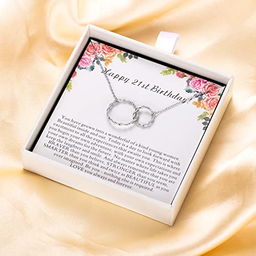 21st Birthday Gifts for Her, 925 Sterling Silver Necklace for Women 21st Birthday Gifts for Women Daughter Gits from Mom4