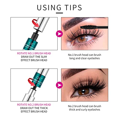 Mascara Black Waterproof,4d Silk Fiber Eyelash Mascara,Extra Long Thick & Voluminous Lash Mascara False Lash Effect Clump-Free Long Lasting Smudge-Proof For Sensitive Eye Make-Up Women Gift (A) - Image 4