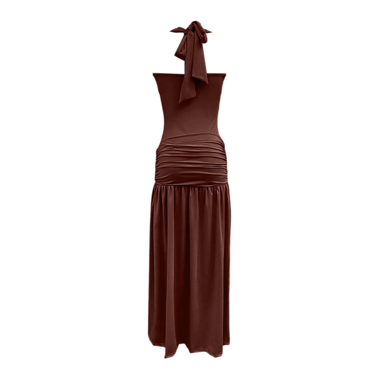 Vestido de Noche Formal Ajustado de Verano para Mujer, sin Espalda, Estilo Midi, Ideal para Fiestas, cócteles y Bodas.