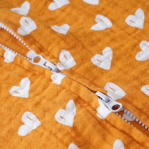 Image of david's kids Muslin Cotton Baby Sleep Sack 0-6 Months, 2 Pack 100% Cotton Sleeping Bag for Summer, TOG 0.5 Baby Wearable Blankets with 2-Way Zipper, Soft Sleep Sacks for Newborn Infant, Rainbow
