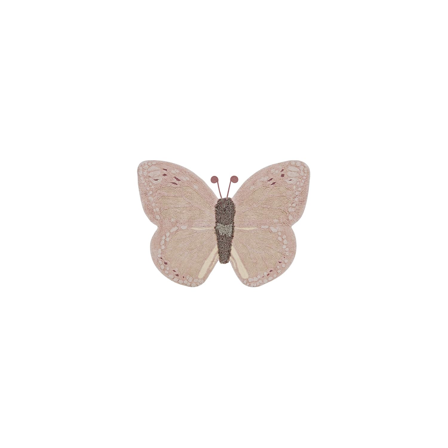 Lorena Canals Waschbarer Teppich für Schlafzimmer, Schmetterling, handgefertigt, 90 x 120 cm