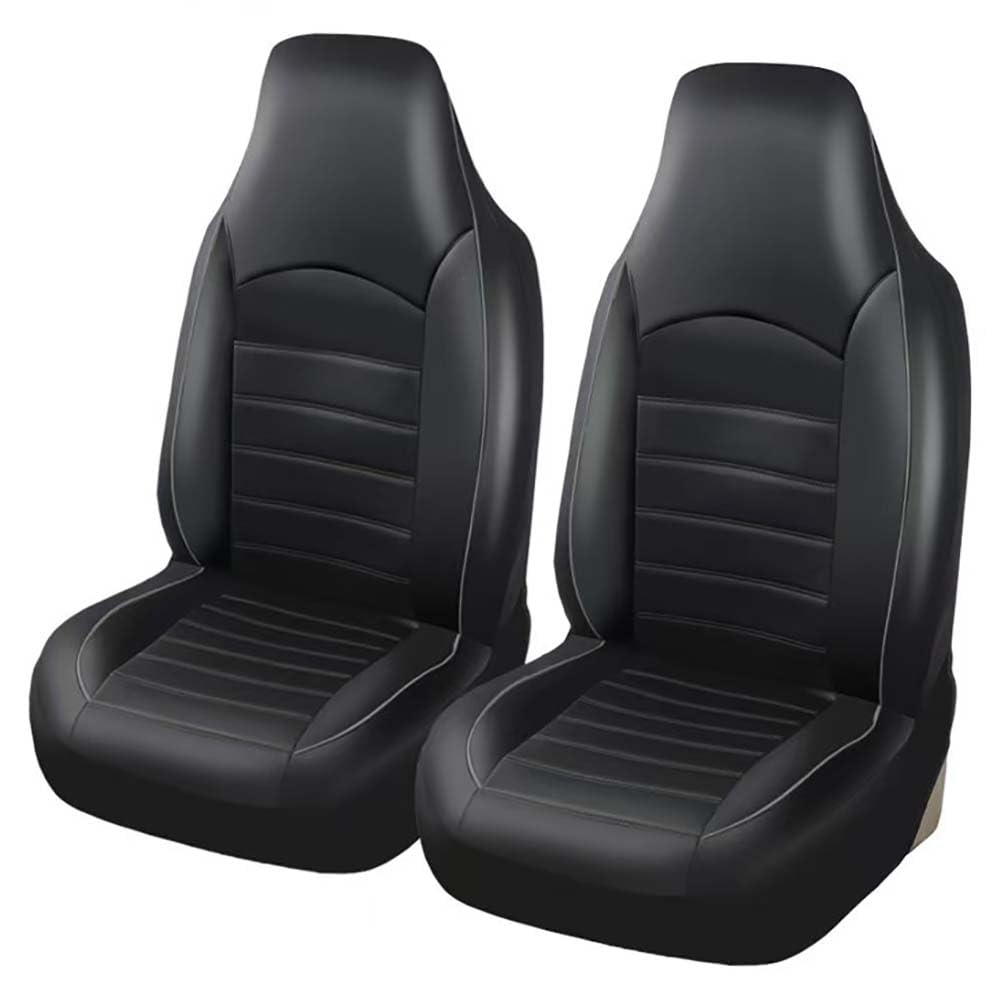 2 Stück Auto-Sitzbezug für Jeep Patriot SUV 2011-2026, Auto Sitzbezüge Fahrer und Beifahre Set Autositzbezüge, Mit Hoher Rückenlehne Und Schalensitzbezug,C/Grey