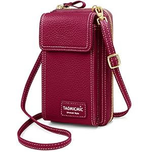 HNOOM Vrouwen Crossbody Telefoon Tas Kleine Crossbody Lederen Telefoon Tassen voor vrouwen Cellphone Crossbody Portemonnee Tas Multi Compartment Telefoon Purse Tas met Schouderriem