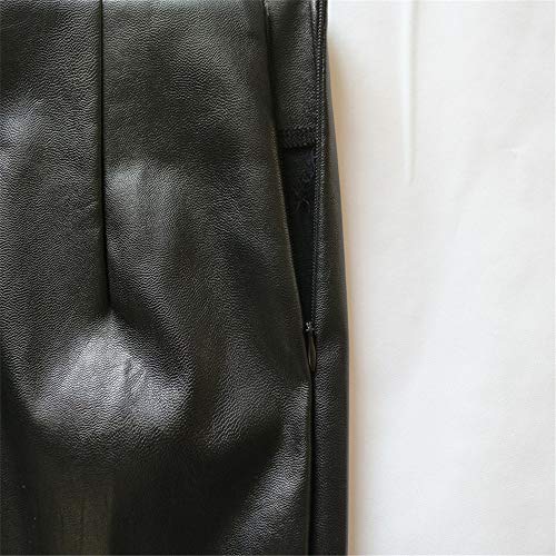 Dames hoge taille sexy midi PU lederen rok split wrap kunstleer rok knielange potloodrok - Image 6