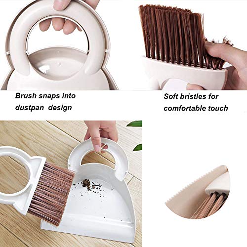 Meiwash Stofpan en borstel set, multifunctionele reinigingsgereedschap/mini-veegmachine met handbezem borstel, schattige… - Image 5