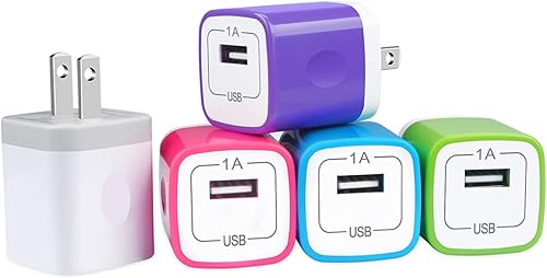 Miniatura 1 de GiGreen - Enchufe de pared USB, bloque de carga rápida de un solo puerto, paquete de 5 unidades de enchufe de carga USB, adaptador de pared