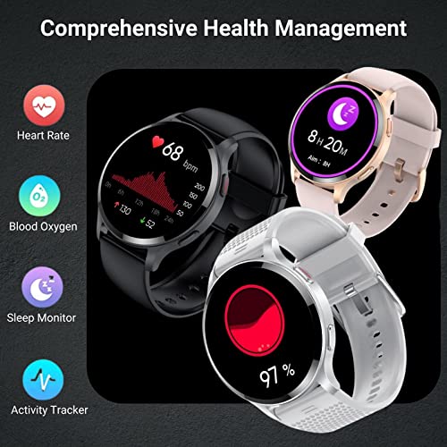 HOAIYO Smart Watches for Men Women 1.5" Amoled Screen with Heart Rate SpO2 Sleep Monitor - Image 4