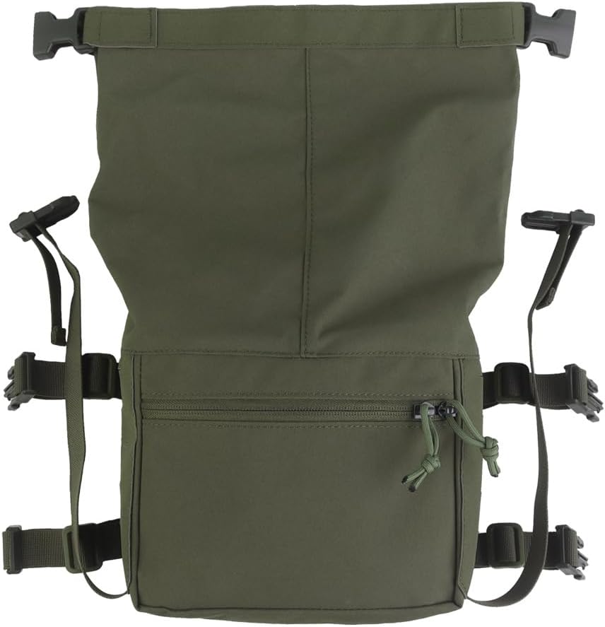 Tactical Expansion Pack Chest Bag,Large Capacity MOLLE Admin Pouch, Utility Chest Pouch for Placard Split Chest Rig