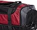 Amazon Basics Ripstop Wheeled Duffel, 35 Inch - Red