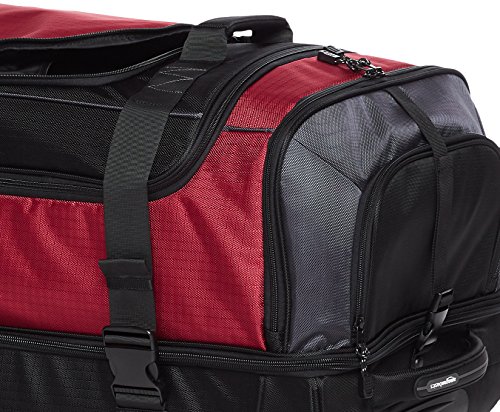 Image of Amazon Basics Ripstop Wheeled Duffel, 35 Inch - Red