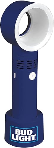 Gabba Goods Bud Light - Ventilador de mano sin aspas, mini ventilador portátil con batería recargable USB, 3 velocidades, para viajes, campamento,