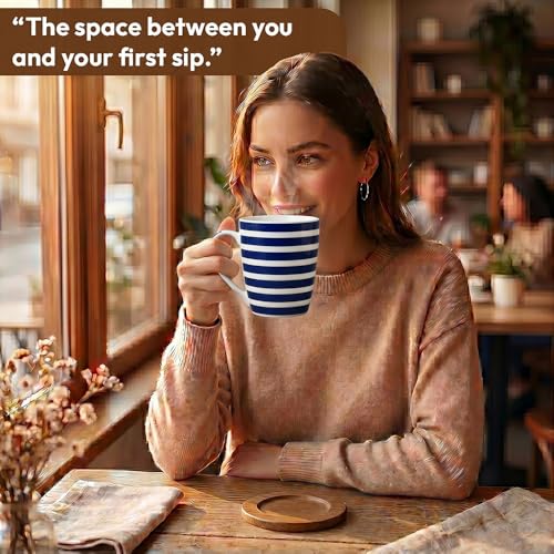 Image of U.P.C. U.P.C.Milk Mug Set of 2 | Ceramic & Bone China Coffee Milk Cups | Designer Printed Tea Coffee Mug Set | Large Capacity Milk Mugs | Microwave Safe Cup Set | Kitchen Drinkware Gift Set