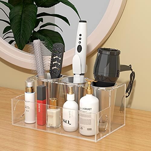 NIUBEE Hair Tool Organizer, Clear Acrylic Hair Dryer And Styling
