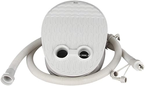 BESPORTBLE Bomba de pie de fuelle, bomba de aire de pie portátil, compresor de aire doble para pesca, lancha inflable de goma, bote, kayak, remo,