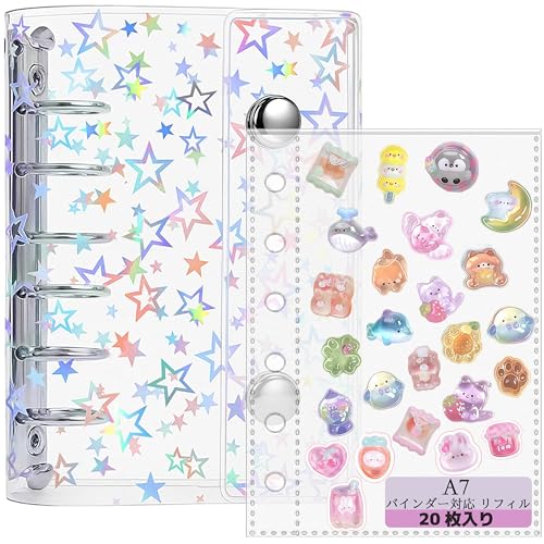 しおり　20個　A7バインダー　＋　ミニシール帳　クリアファイル 10枚付 楽天市場】 シール帳 プラバン 透明 M5サイズ ミニ バインダー