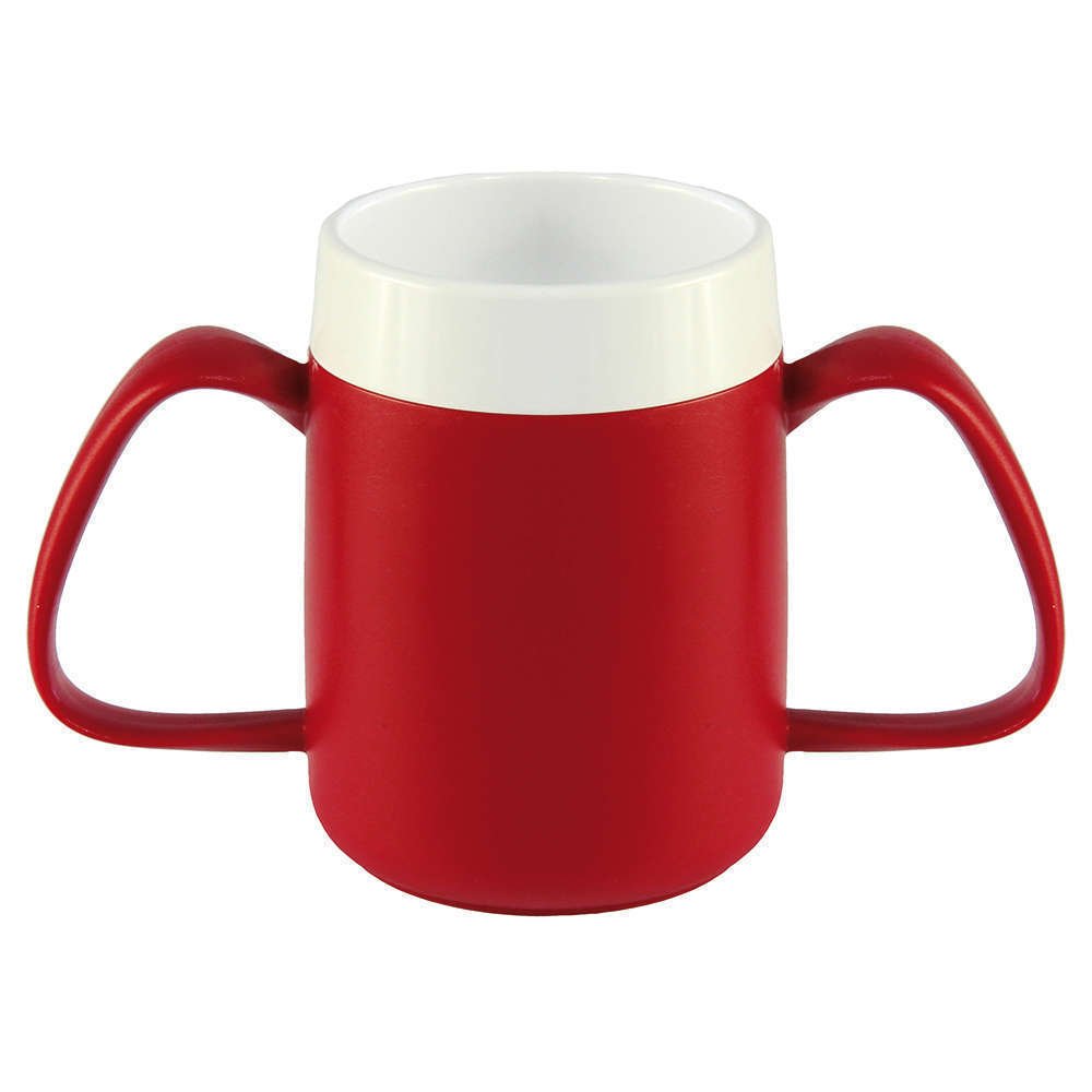 NRS Healthcare Red/White Thermo Safe 2 Handled Mug
