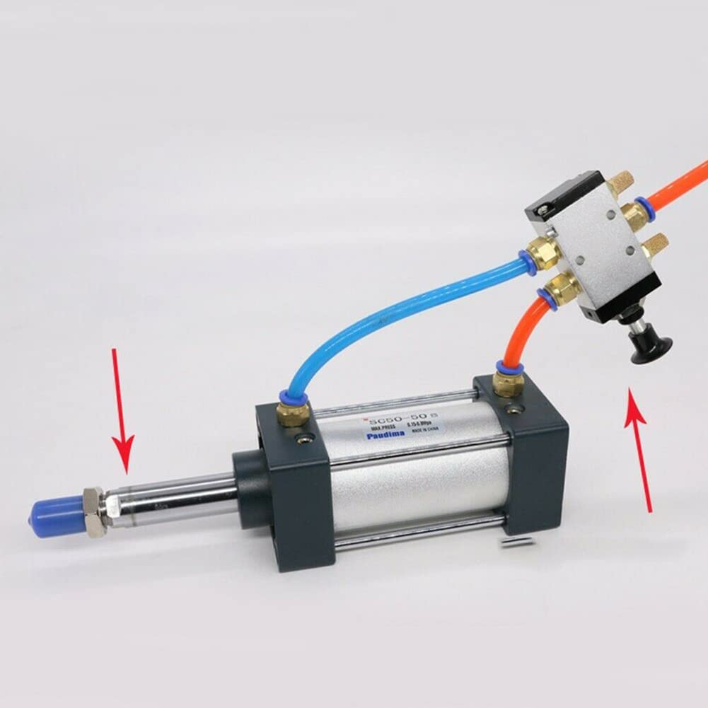 Vanne Pneumatique Manuelle 5 Voies 2 Positions VIILOCK - Filetage 1/4" NPT - Pour Air, Eau, Applications Industrielles