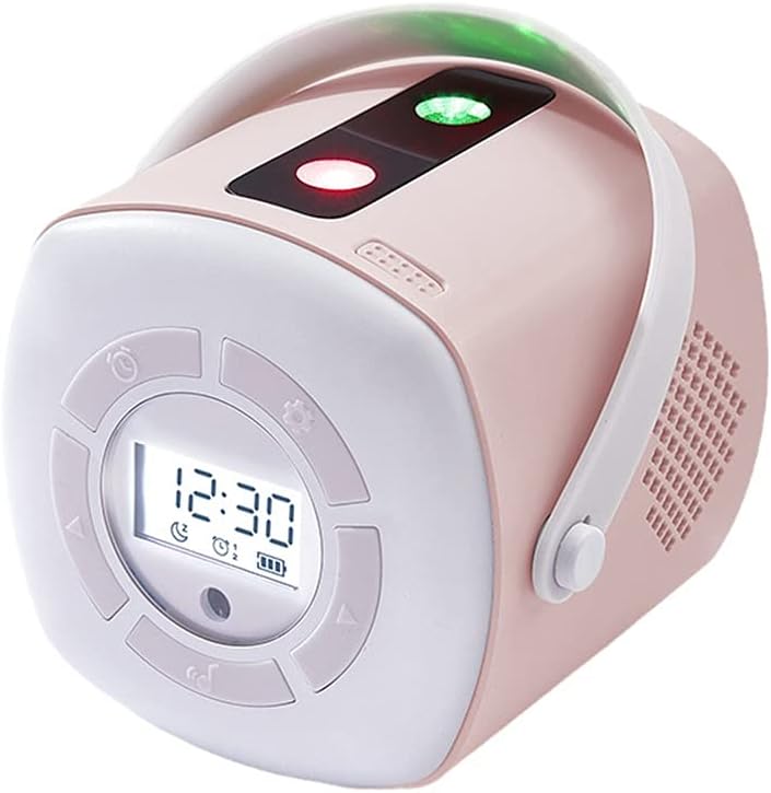 Time Starry Sky Projection Alarm Clock Creative Gift Star Lamp Remote Alarm Clock Projection Lamp (Color : B, Size : One Size)