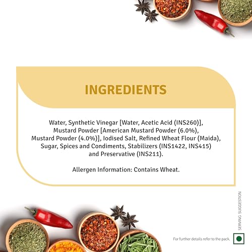 Image of Veeba American Mustard Sauce, 320gram (Pack of 3)