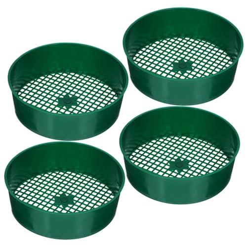 FUNOMOCYA Sifter for Garden 4pcs Multi-use Sifting Pan Mesh Sieves for Gardening Soil