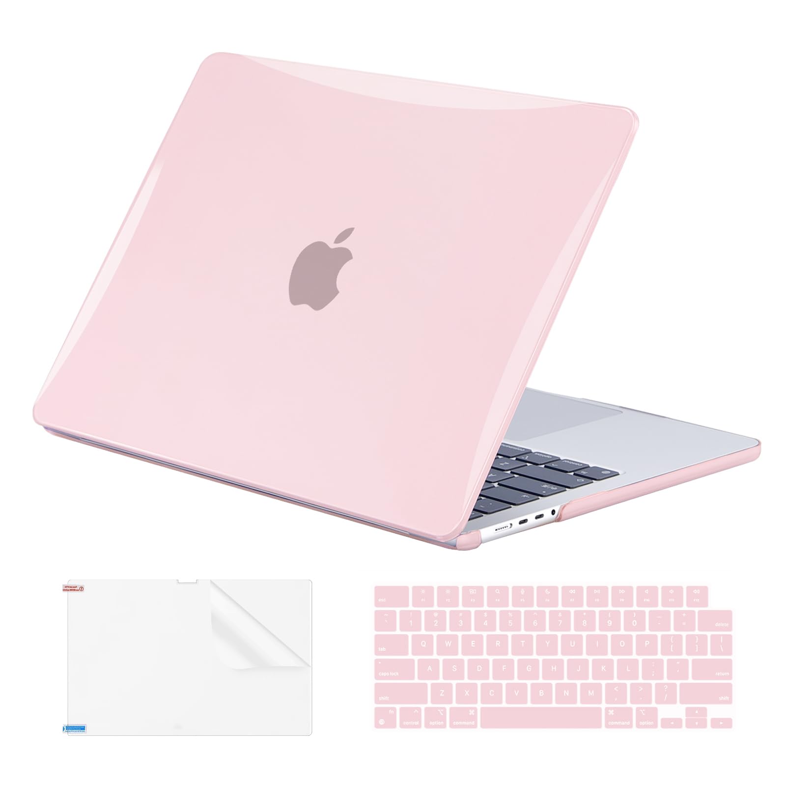 EooCooCase Compatible with MacBook Pro 14 inch M5 2025 2024-2021 M4 M3 M2 M1 Pro Max Chip, Hard Shell Cases with Keyboard Cover, Screen Protector - Cute PinkGlobal Recycled StandardGlobal Recycled StandardGlobal Recycled Standard
