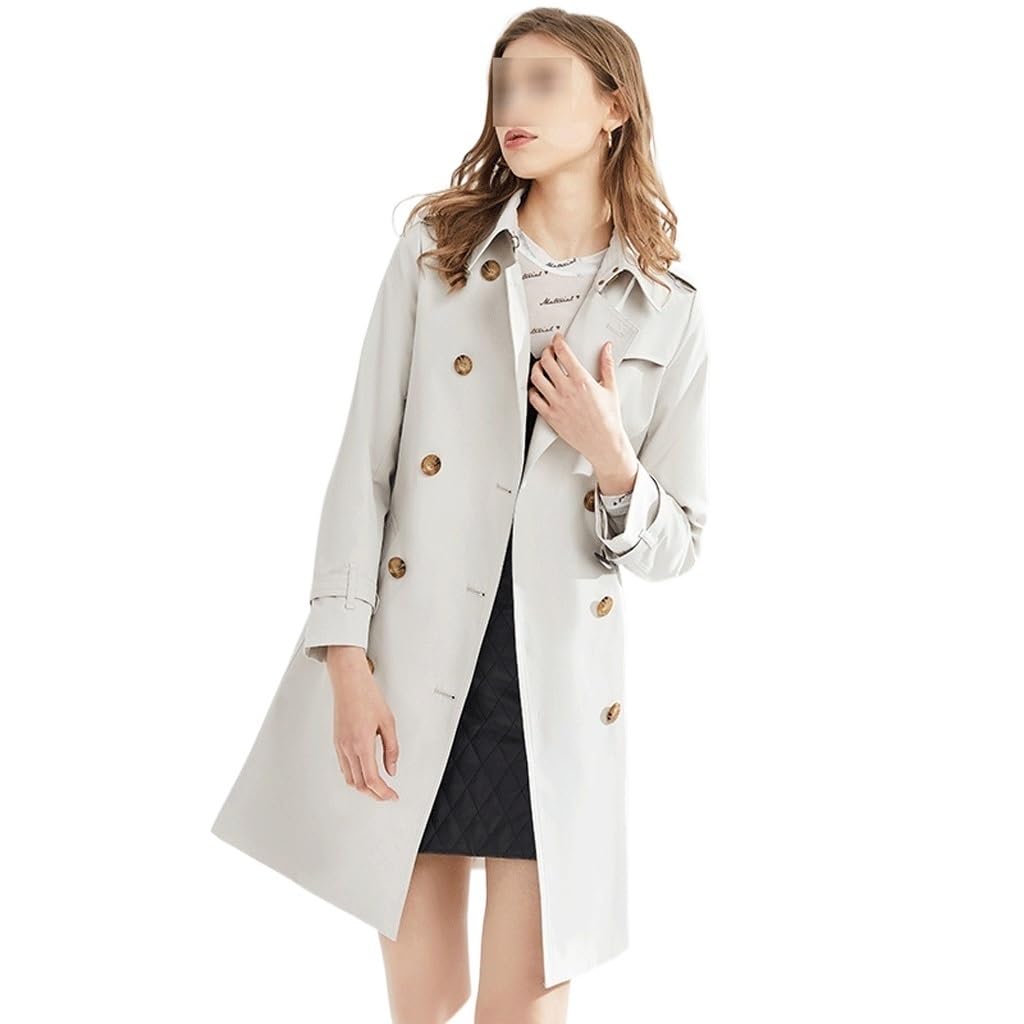 Tie Trench Coat Women In The Long Section of the Spring and Fall Coat Loose Small Person Jacket