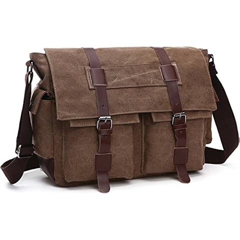 LOSMILE Vintage Military Canvas Laptop Bag Cover