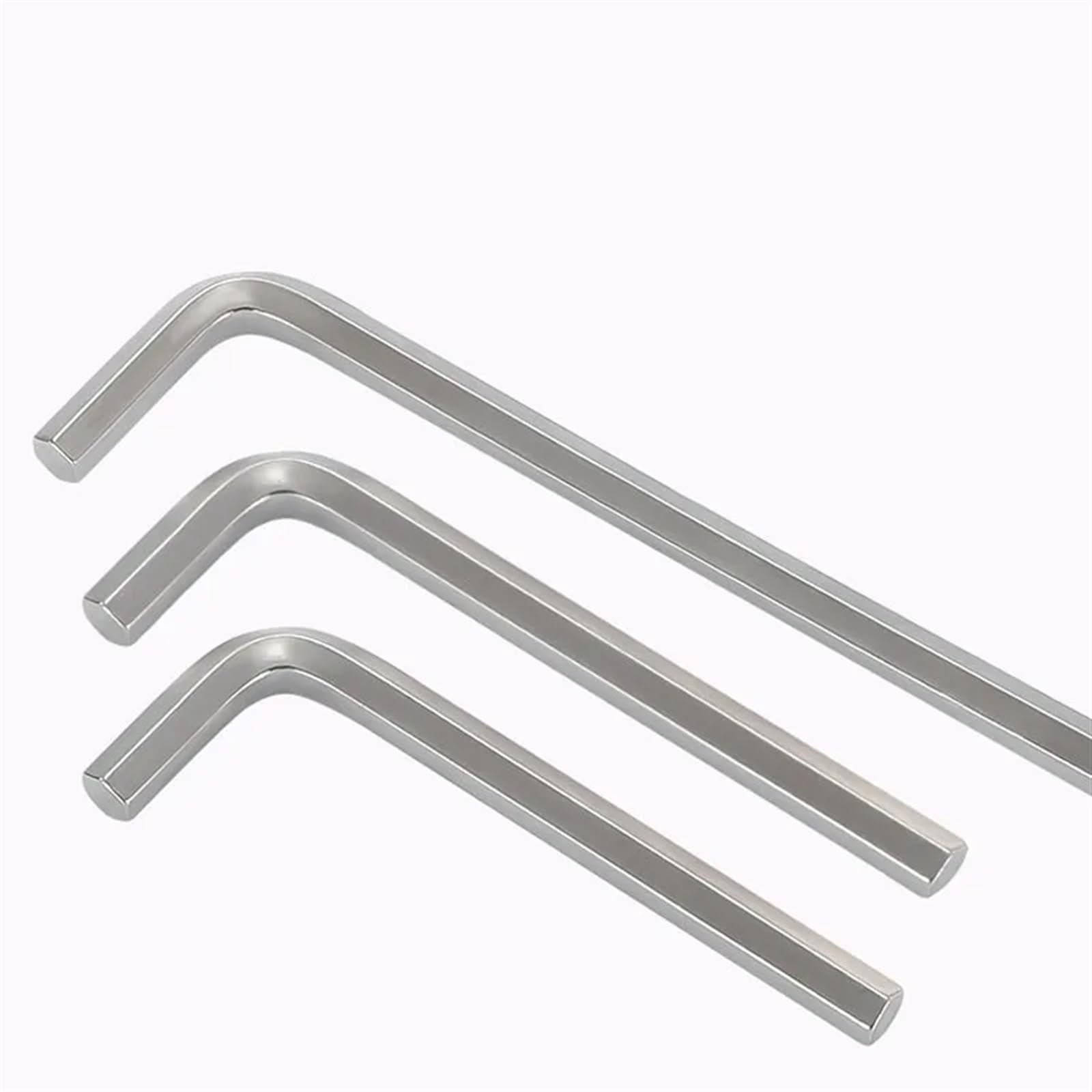 llave Allen, Juego de llaves Allen en forma L, llave hexagonal 1/5/10 Uds., varios tamaños, niquelada(10pcs Set,6mm(88mm Long))