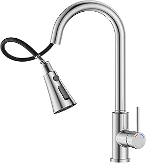 Comprar Grifo Cocina Extraible - Grifos Fregadero con Caño giratorio de 360°,3 Modos Monomando Acero Inoxidable Torneira Cozinha,Cabezal Rociador de ABS, para Fregadero Cocina 1 Agujero Recycled Claim Standard Blended