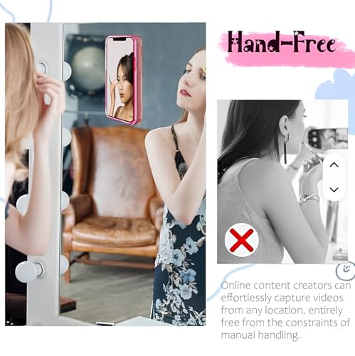 Image of SKYSIA Suction Phone Case,Sticky Mount Pad, Silicone Suction Phone Case for Hands-Free Mobile Accessory Holder Grip, Video Phone Accessory Compatible with Mirror, Shower - (Pack of 1) (Gry+Gry)