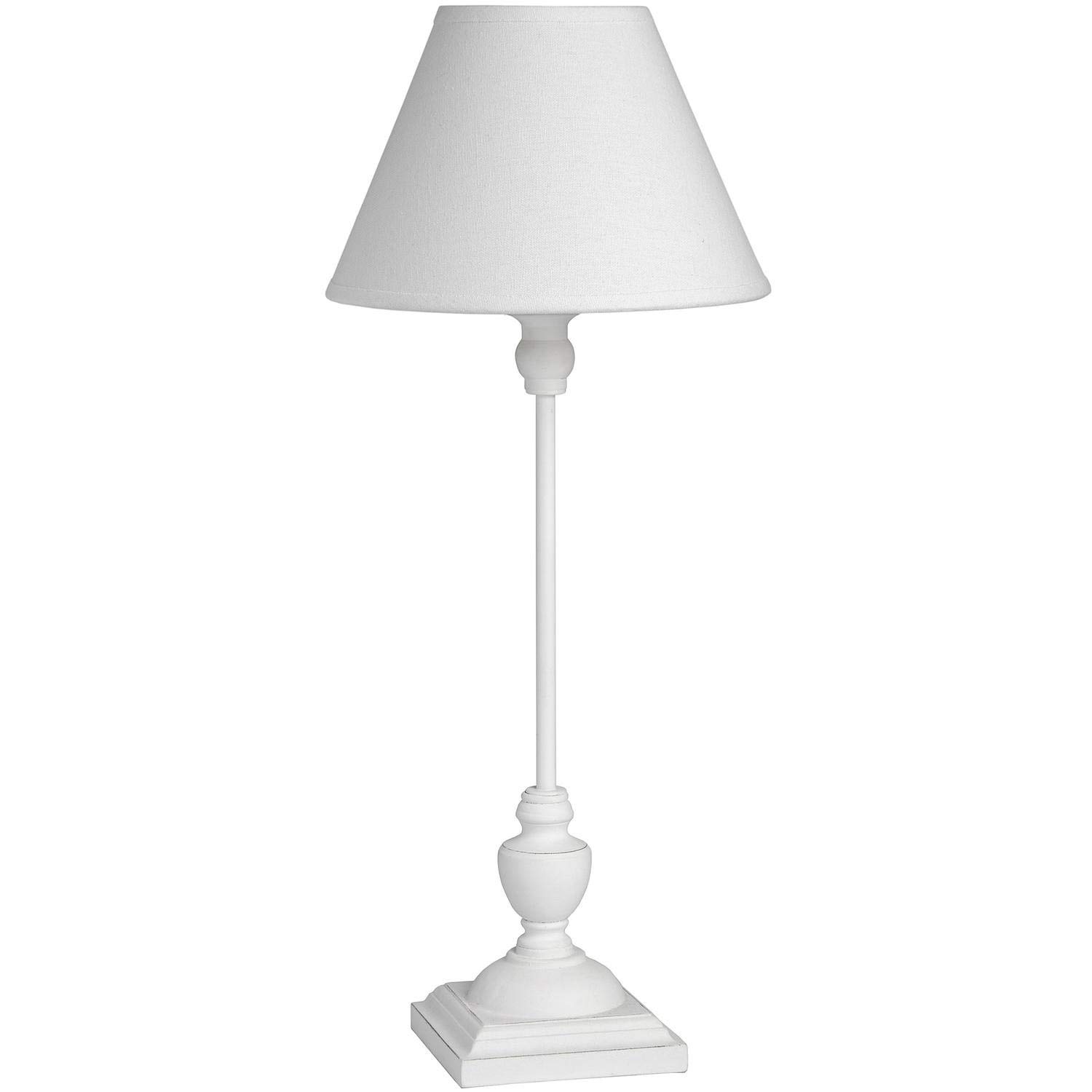Lemon Pavilion Furniture and Decor - Symi Slim Table Lamp - Linen/Wood - White