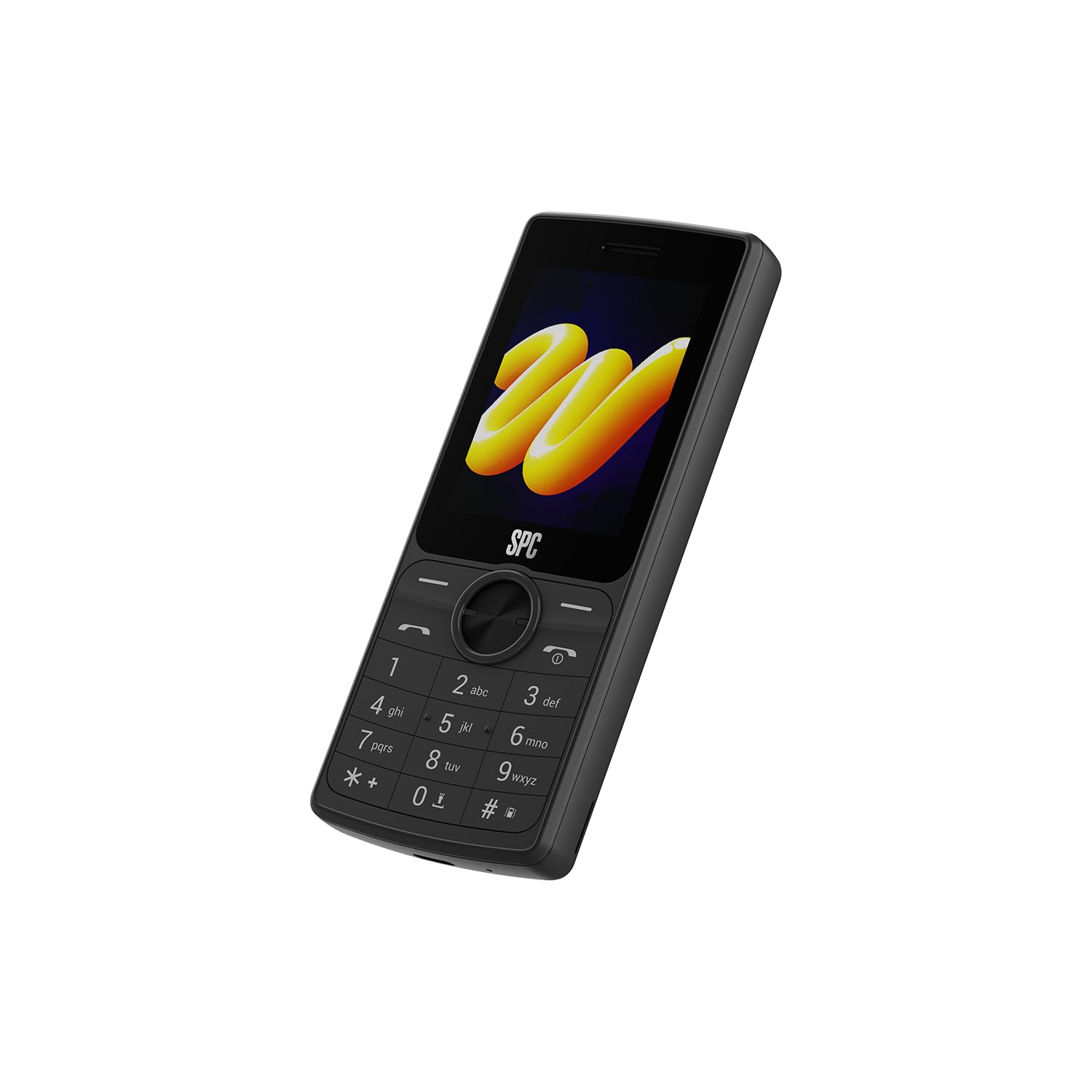 SPC Wild Cool - Téléphone Basique pour déconnexion/1er Mobile, Noir | Sans applis ni réseaux sociaux, 4G, radio FM, appareil photo, connectivité Bluetooth, écran 2,4" et prise pour écouteurs