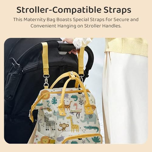 Image of StarAndDaisy Diaper Bag /Diaper Bag for Mothers for Travel, 28L Waterproof Baby Bag for Mother Travel with 15 Multipurpose Pockets