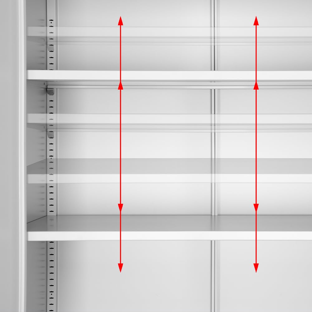 Armario de metal para oficina de 2 puertas con cerradura, armario con llaves gris multiusos, ideal para garaje, trabajo, mueble archivador archivador, estudio porta documentos (90 x 40 x 140 cm)
